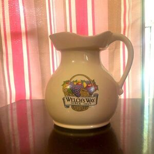 Welches Way vintage ceramic pitcher